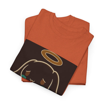 Melancholy Angel Dog Kneeling With Halo Tee