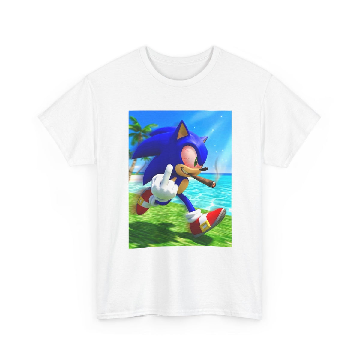 Stoned Sonic Giving The Finger Tee