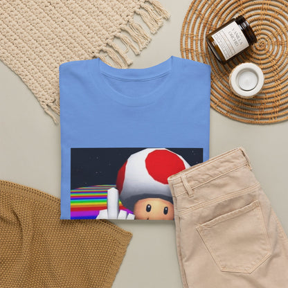 Toad Flipping The Bird On Rainbow Road Tee