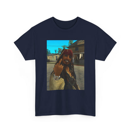 Gangster Jack Sparrow Flipping The Bird Tee