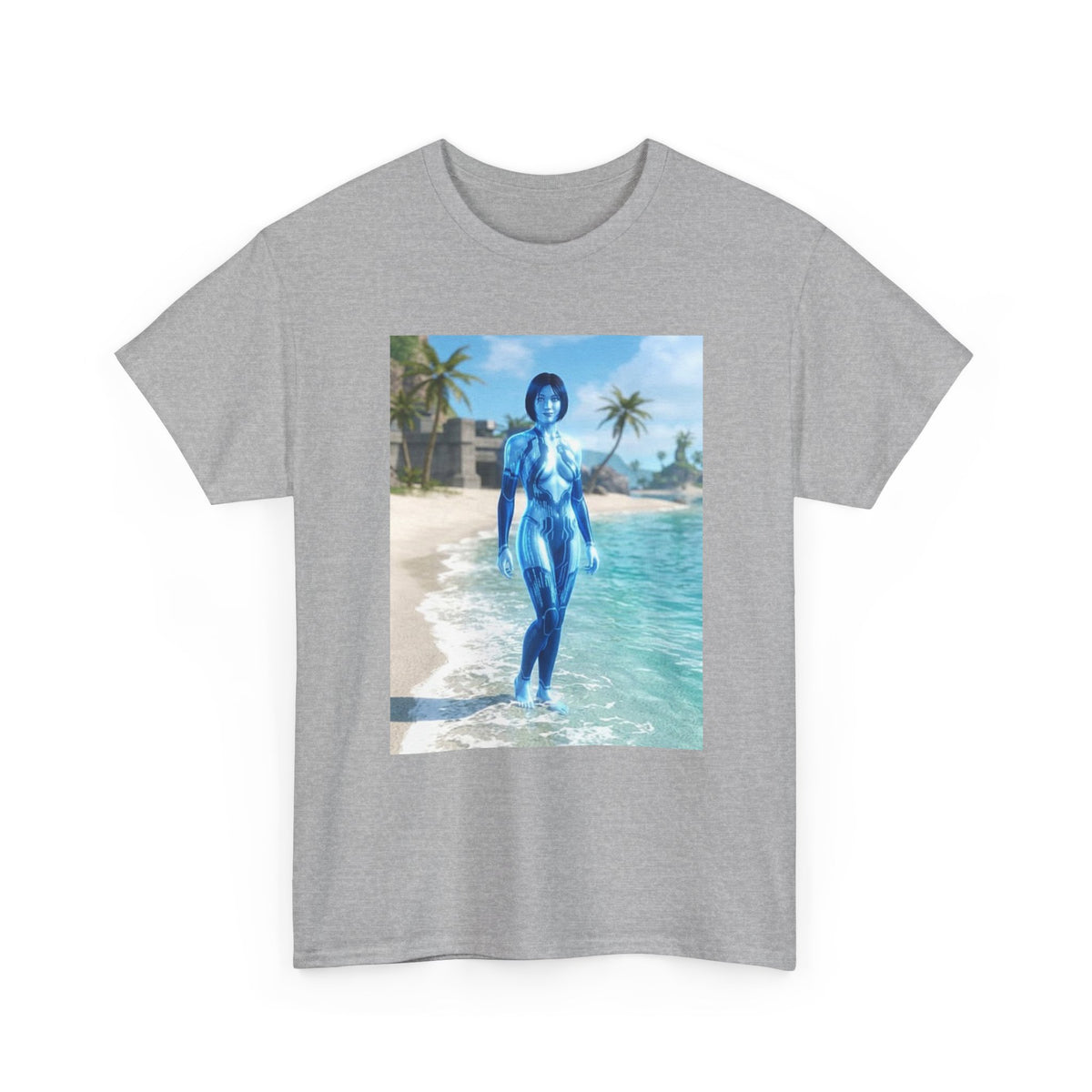Cortana On Tropical Beach Tee