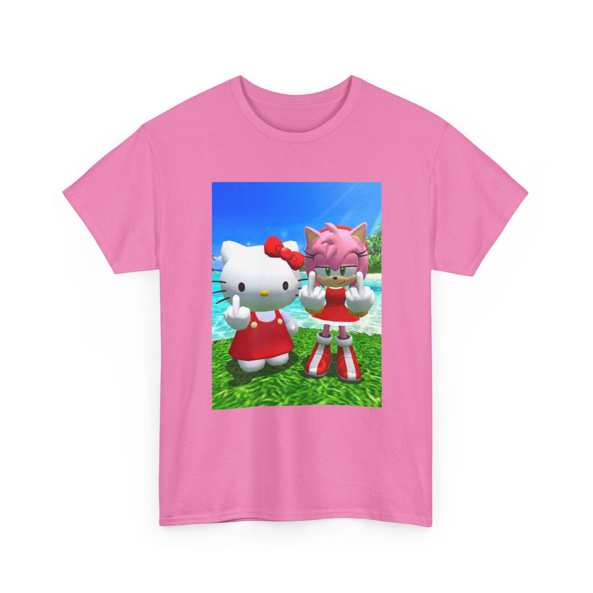 Hello Kitty and Amy Flipping Off Tee