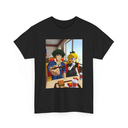 Spike and Peach Smoking Fast Food Tee (Design 3)