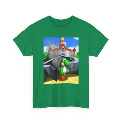 Yoshi Puffing Blunt At Peach's Castle