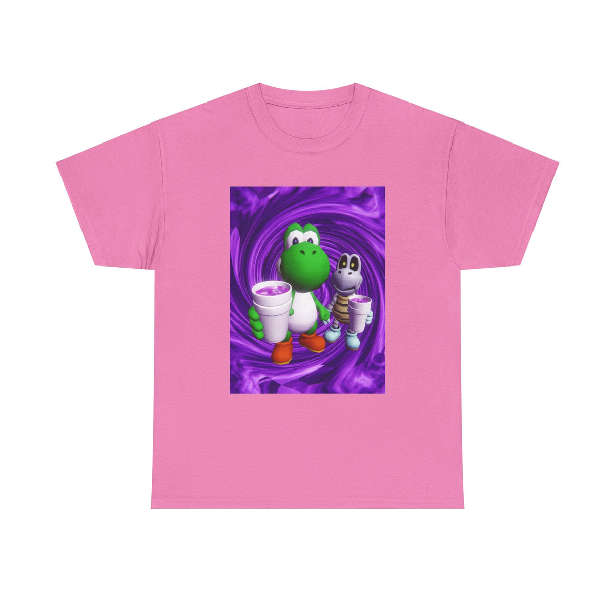 Yoshi And Dry Bones Sipping Purple Tee