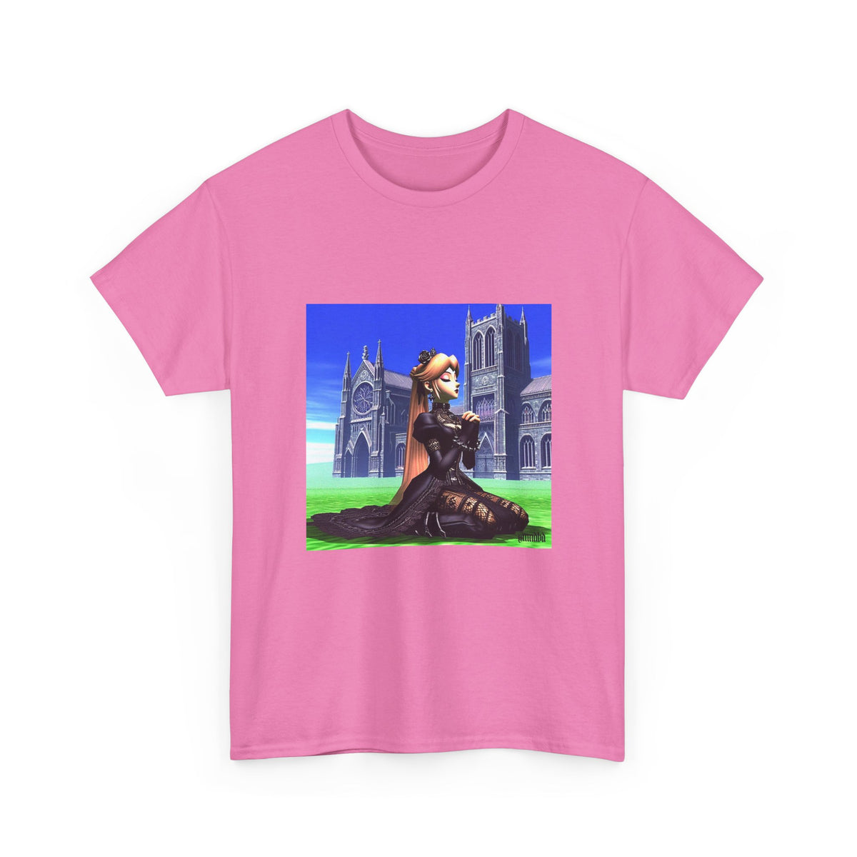 Gothic Princess Peach Praying At Cathedral