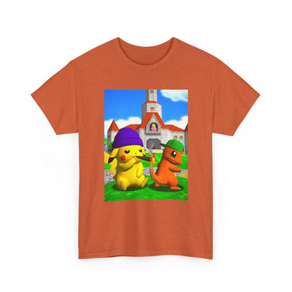 Pikachu And Charmander Chilling At Peach's Castle Tee