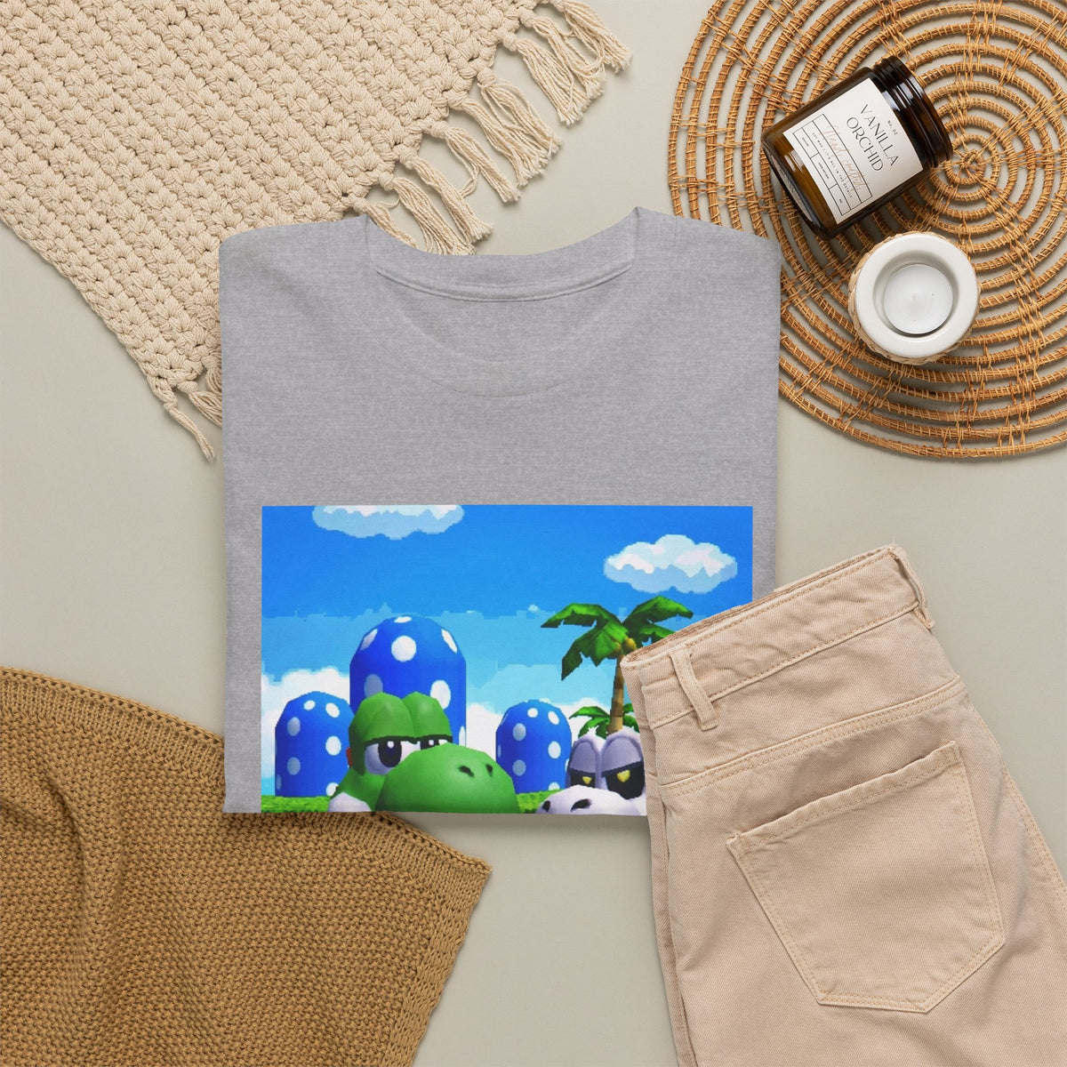 Yoshi And Dry Bones Flipping Off Tee
