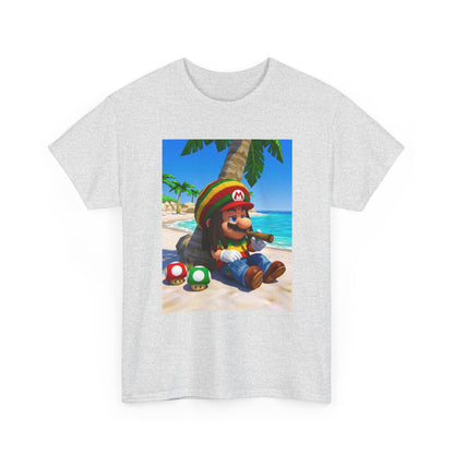 Rasta Mario Chilling On Beach Tee