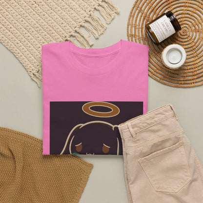 Melancholy Angel Dog Kneeling With Halo Tee