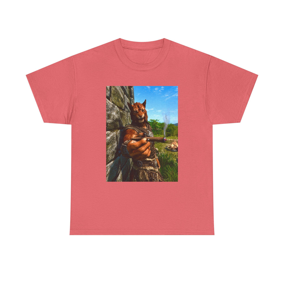 Khajiit Offering Smokin' Cigar Tee