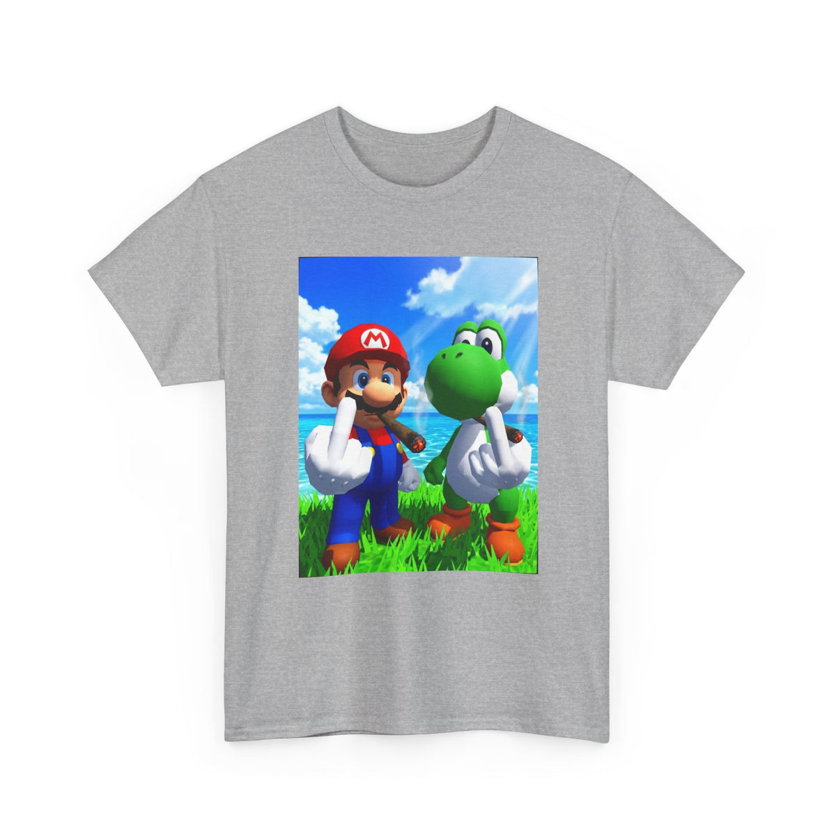 Mario And Yoshi Flip The Bird