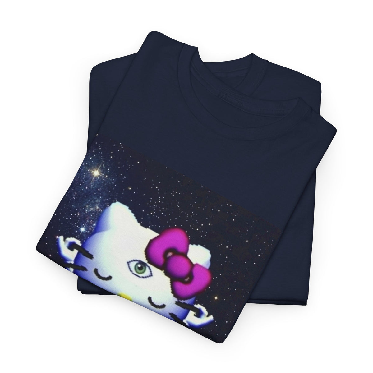 Third Eye Kitty Meditating In Space Tee