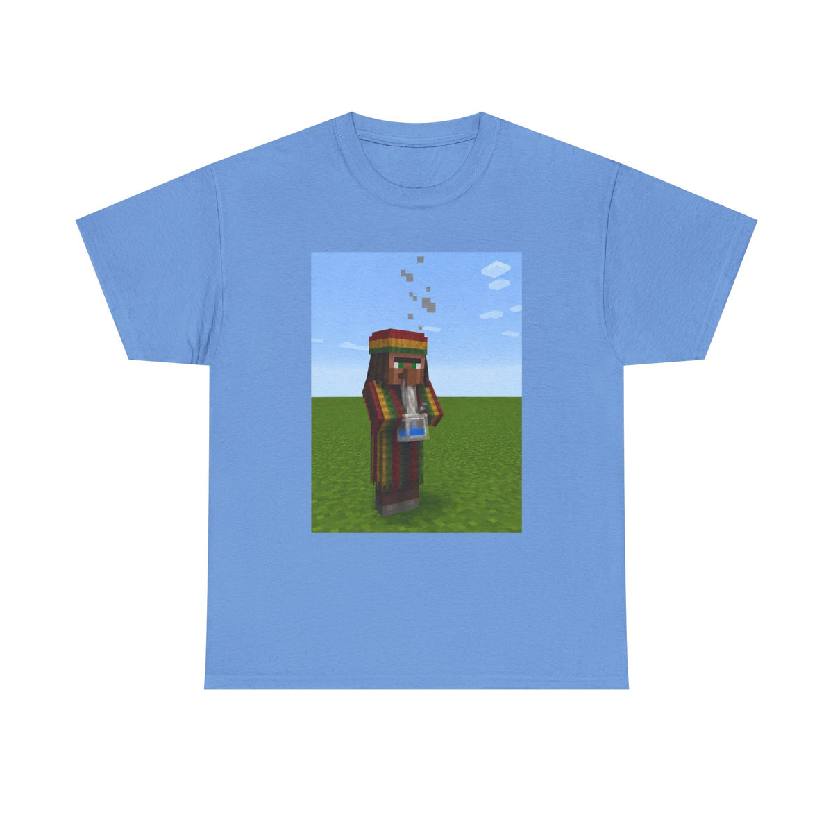 Rasta Minecraft Villager Smoking Tee