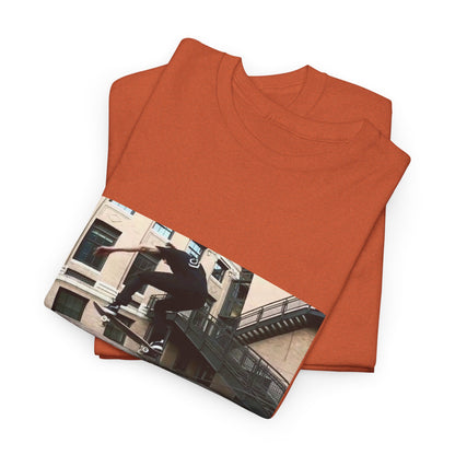 Skater Riding Through Cloud Passage Tee