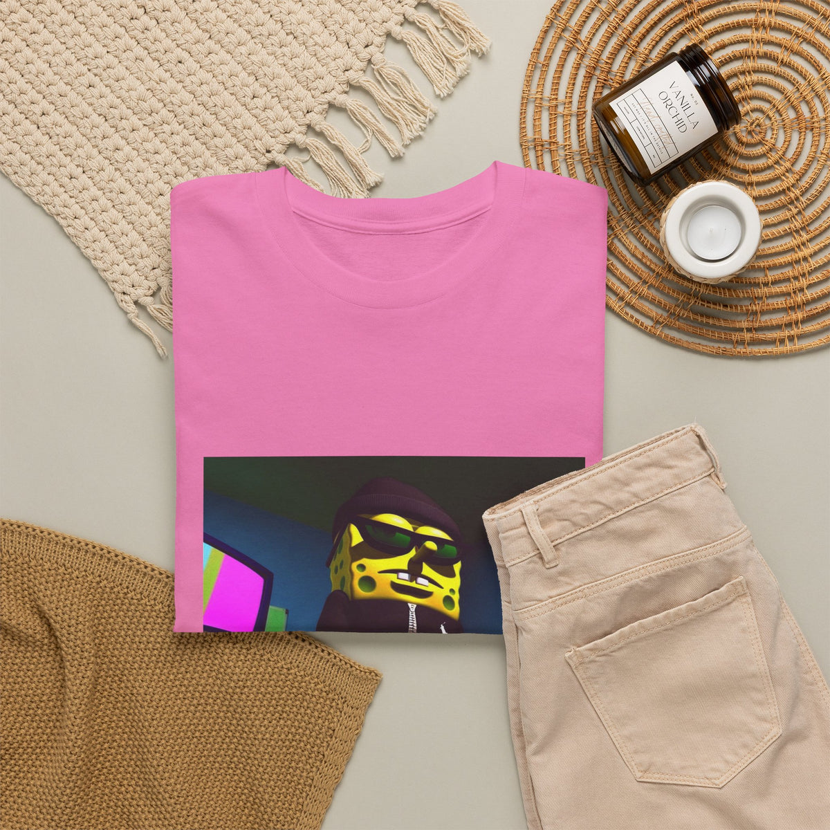 Blinged-Out Sponge Dude Chilling Tee