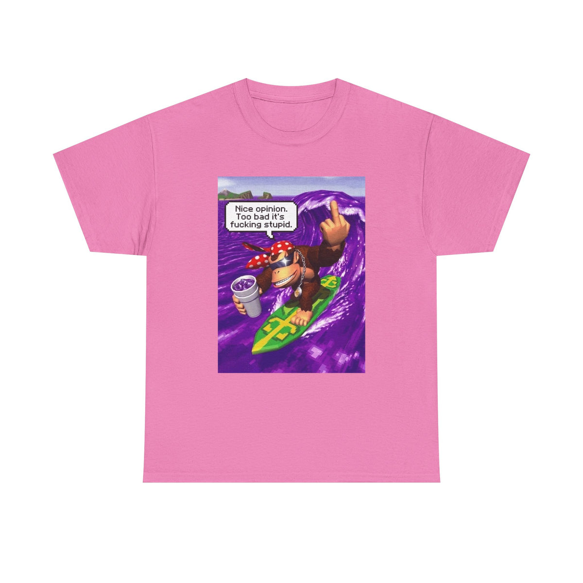 Donkey Kong Surfing Purple Wave Middle Finger