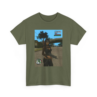 Anime Assassin Girl Holding Gun Tee