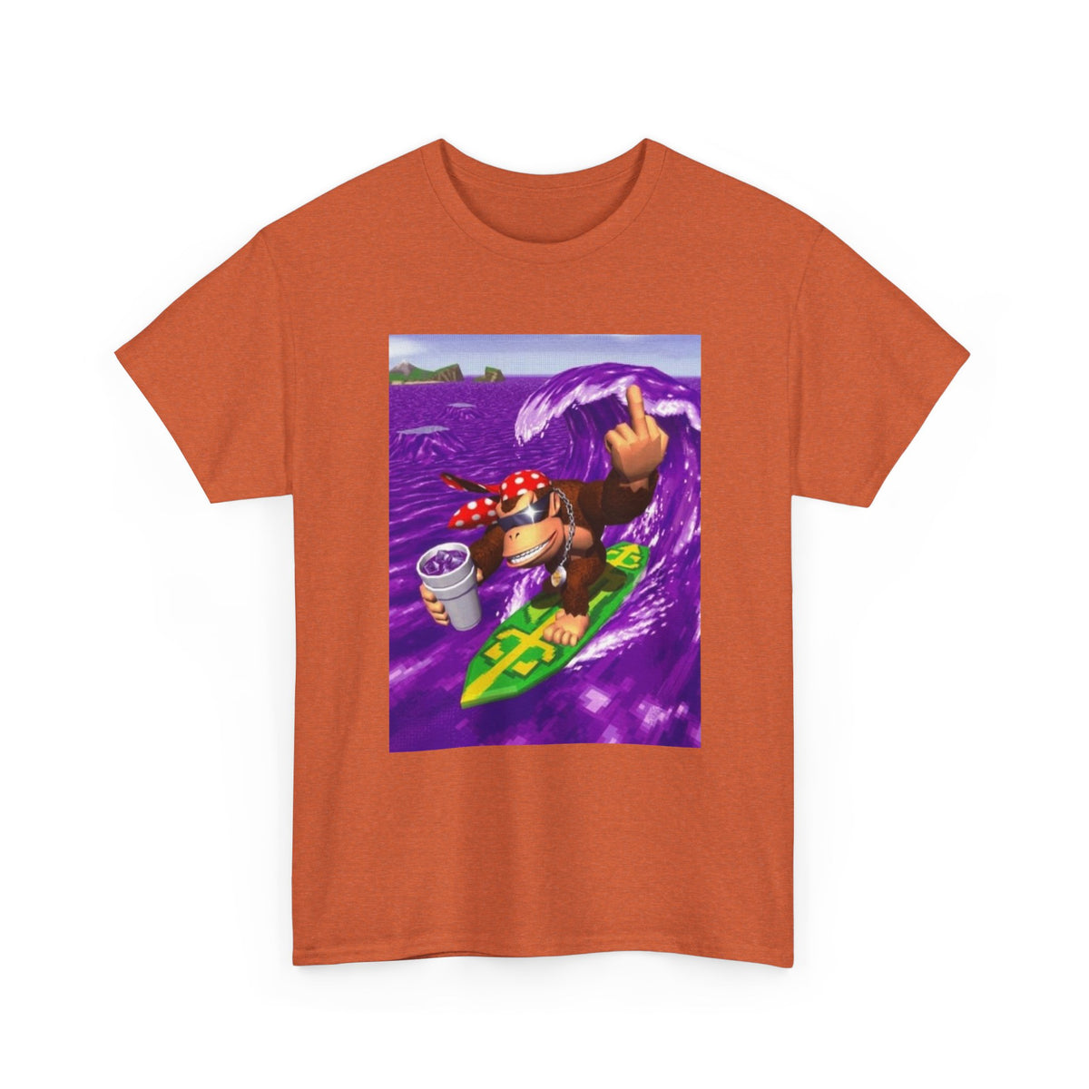 Diddy Kong Surfing Purple Wave Tee
