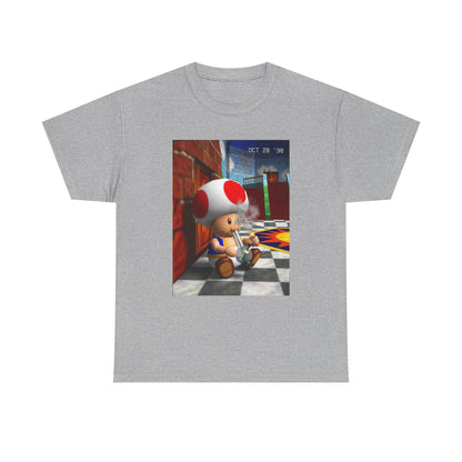 Toad Hitting Bong In Retro World Tee