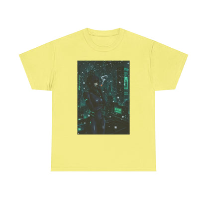 Cyberpunk Smoker In Neo-Tokyo Tee