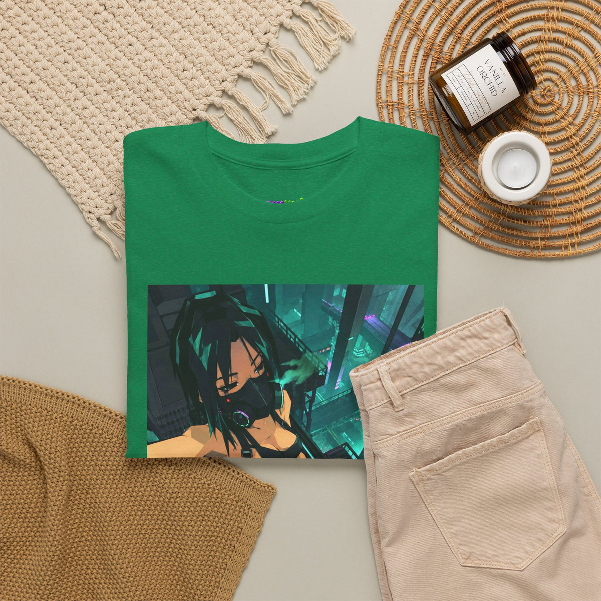 Midnight Ember Leaf Graphic Tee
