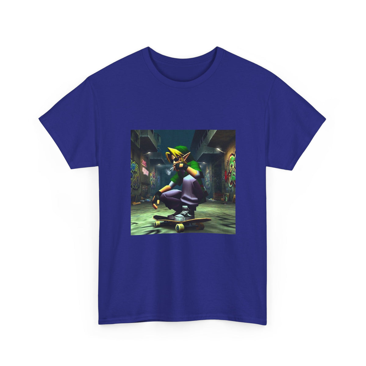 Street Link Smoking On Skateboard Tee