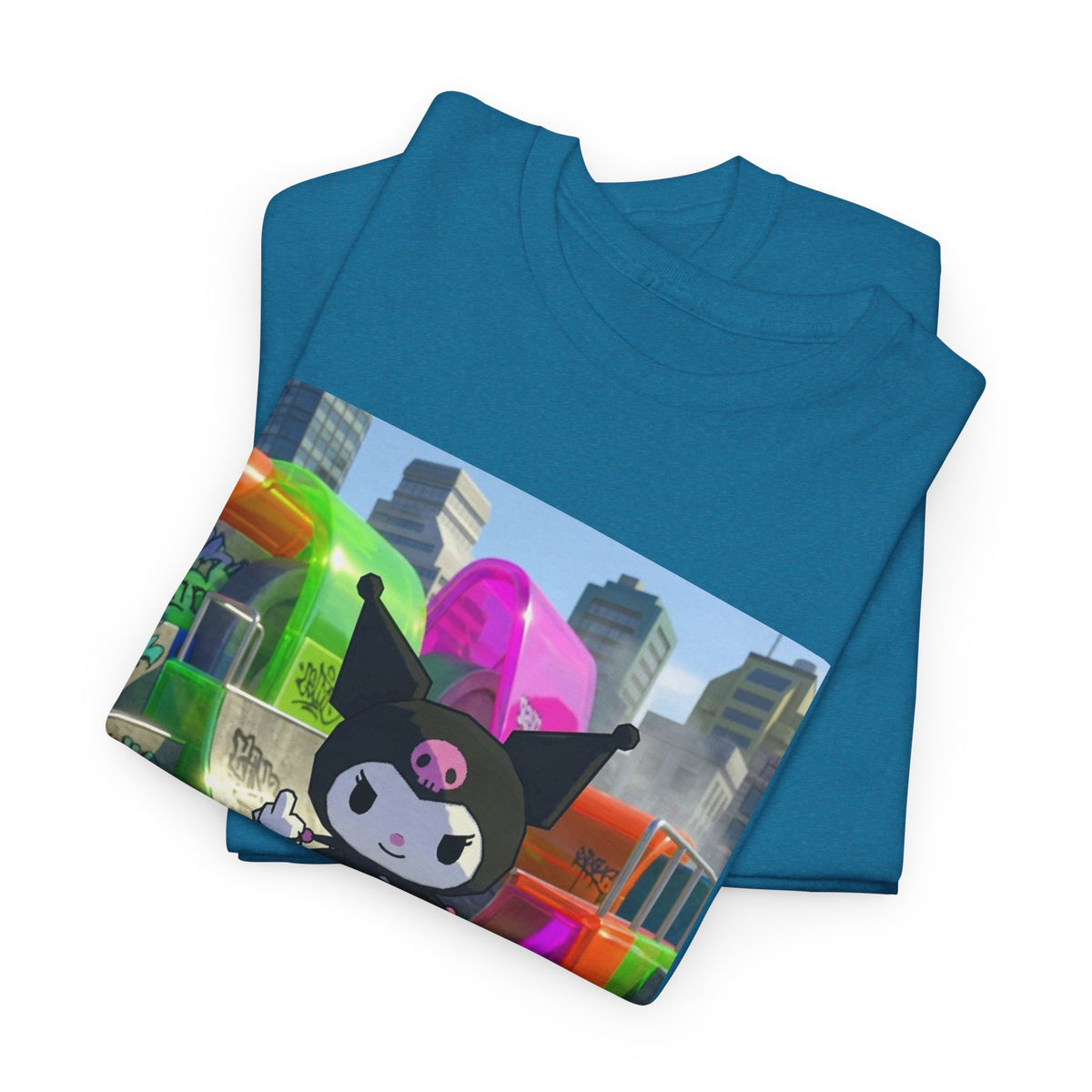Skater Kuromi Giving The Finger Tee