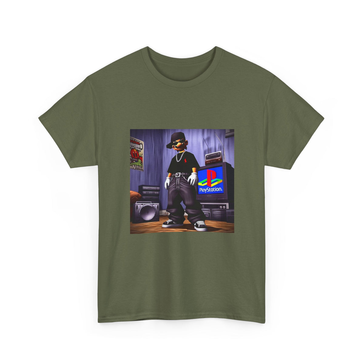 Gamer Mario Sporting Drip In His Room