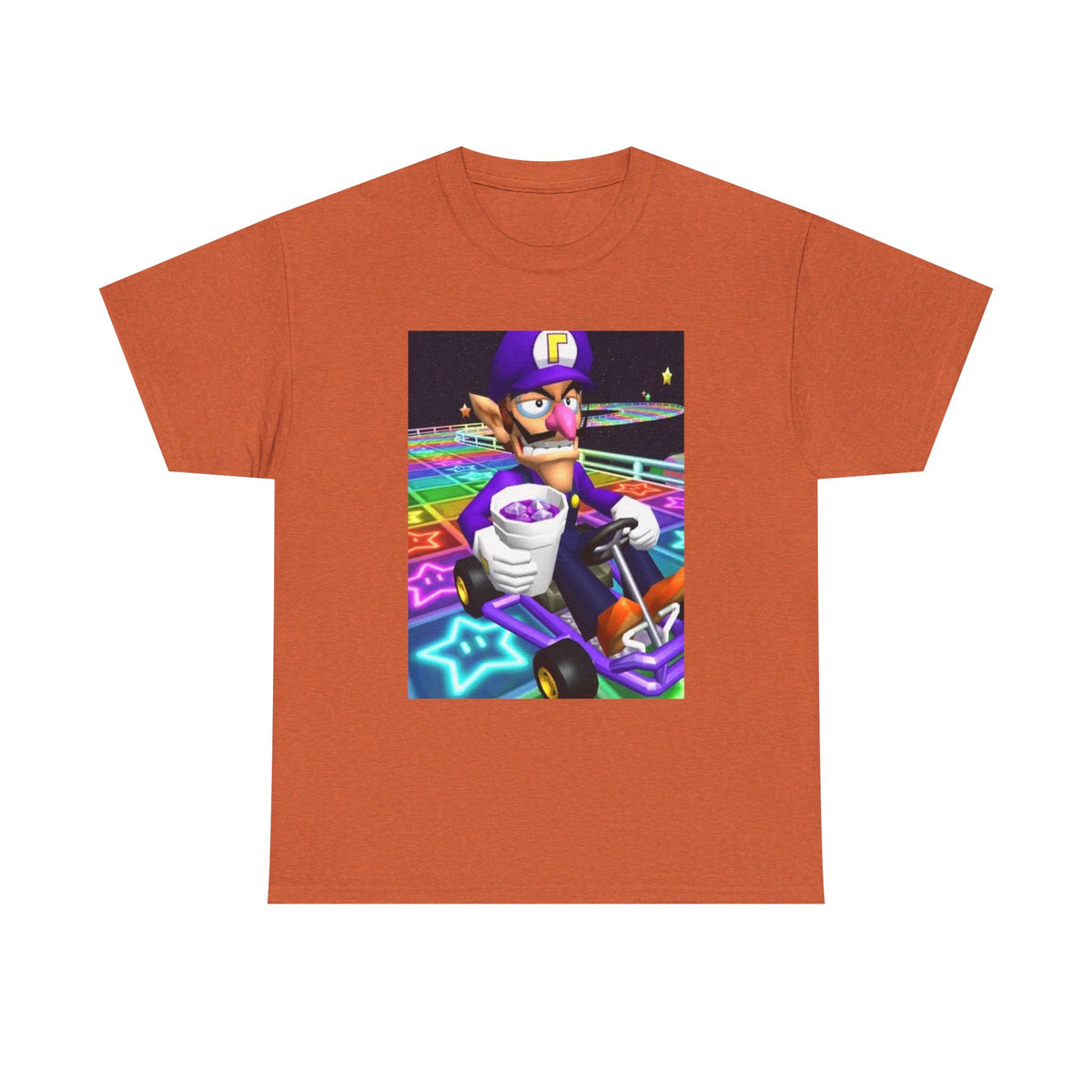 Waluigi Sipping Lean On Rainbow Road Tee (Design 4)