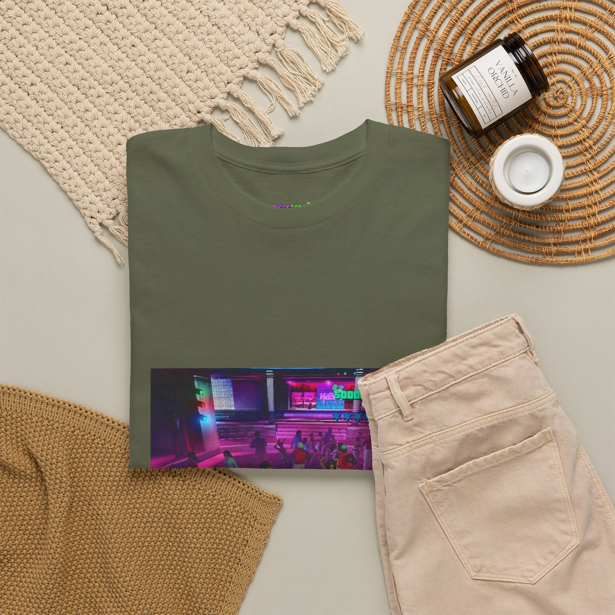 Neon Ember Flow Graphic Tee