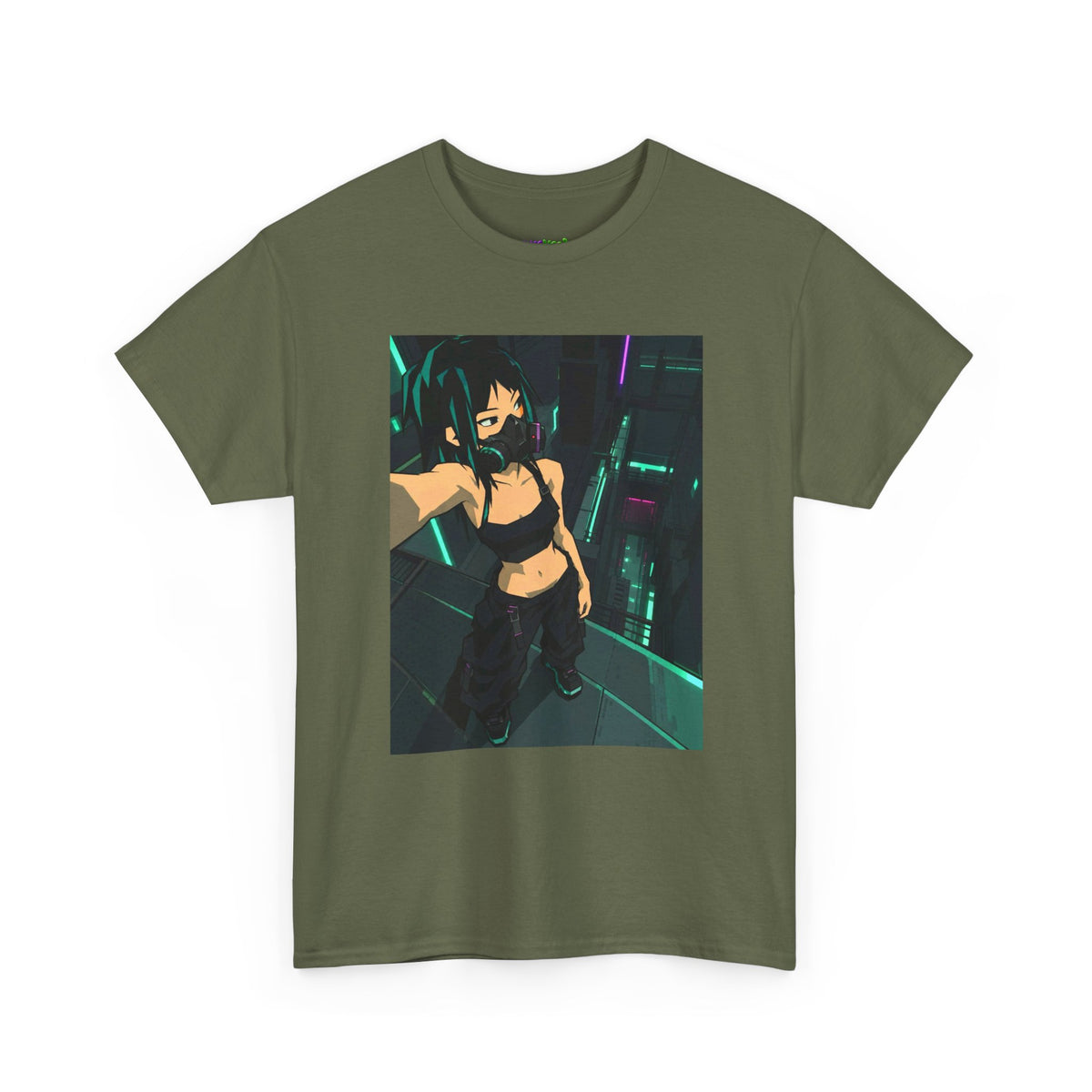 Green Horizon Blur Graphic Tee