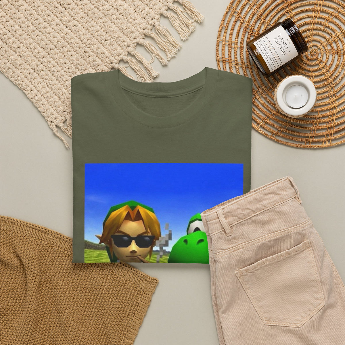 Link And Yoshi Flipping Off The World