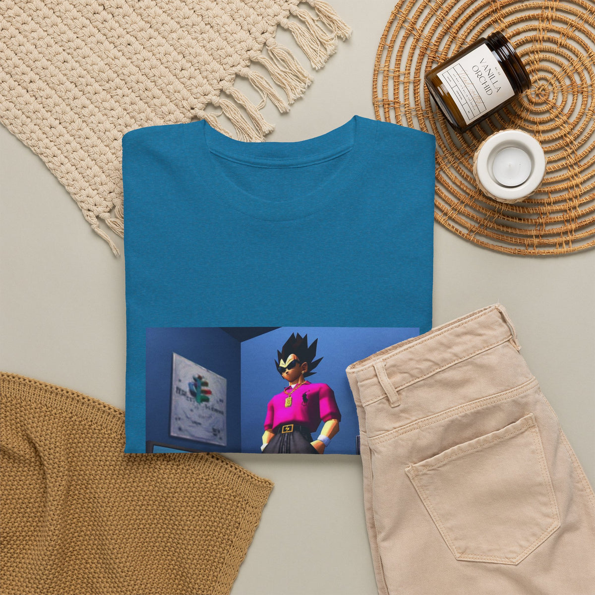 Y2K Vegeta Chilling With PlayStation Tee