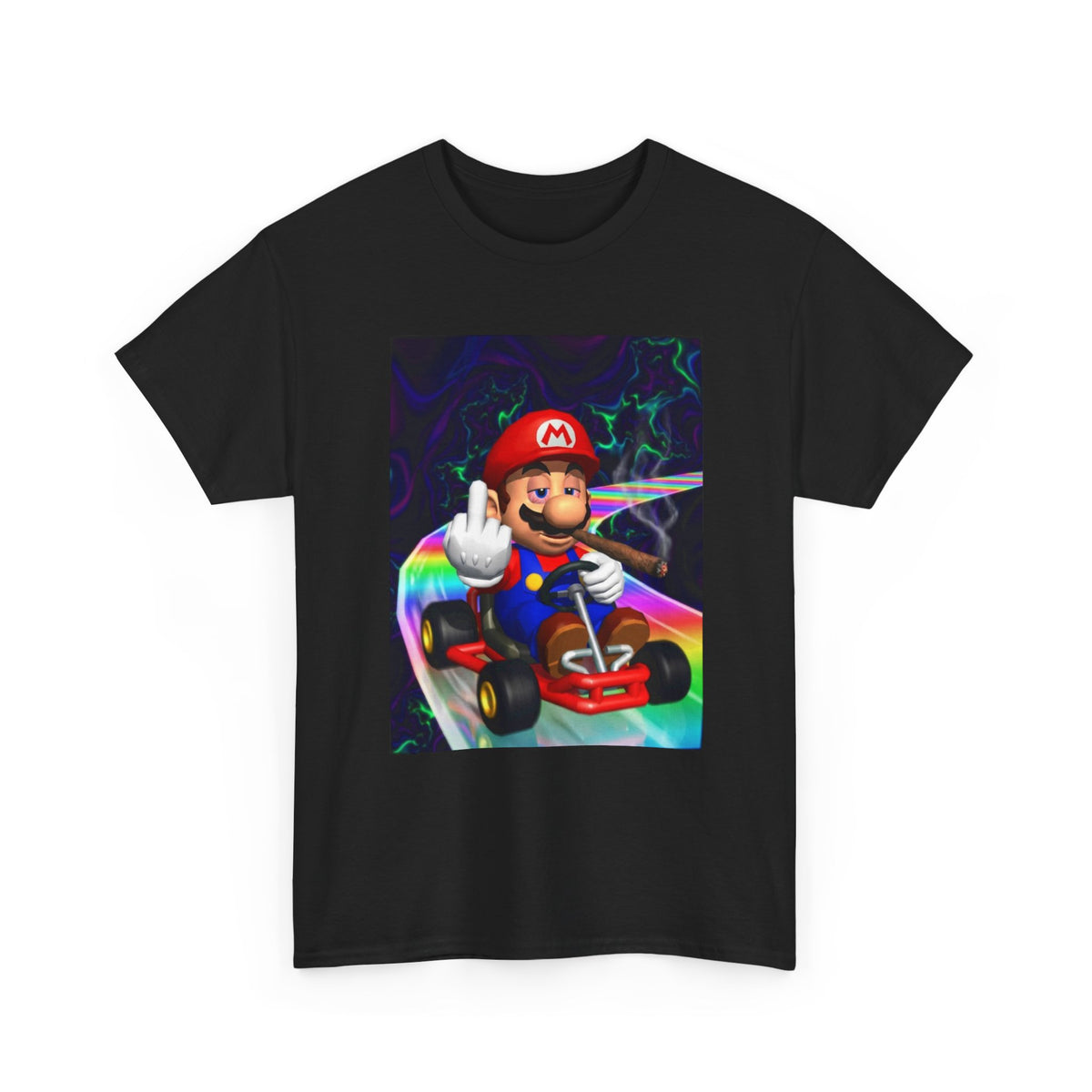 High Mario Karting On Rainbow Road
