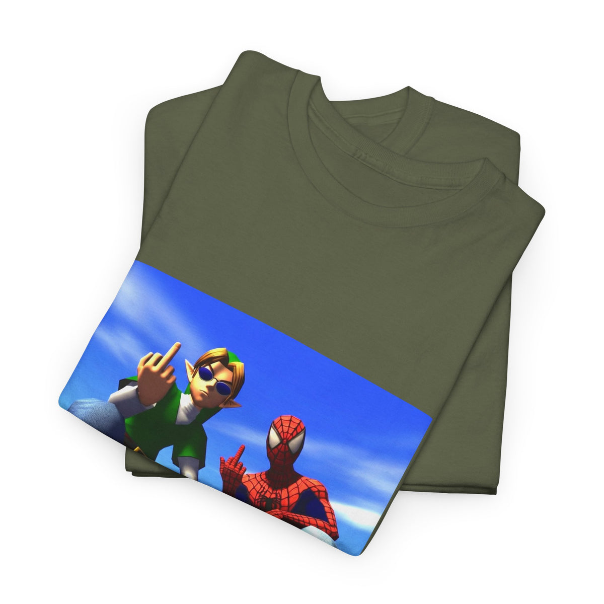 Link And Spider-Man Flipping The Bird