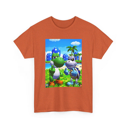 Yoshi And Dry Bones Flipping Off Tee