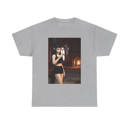 Dark Elf Girl Smoking Cigar Tee