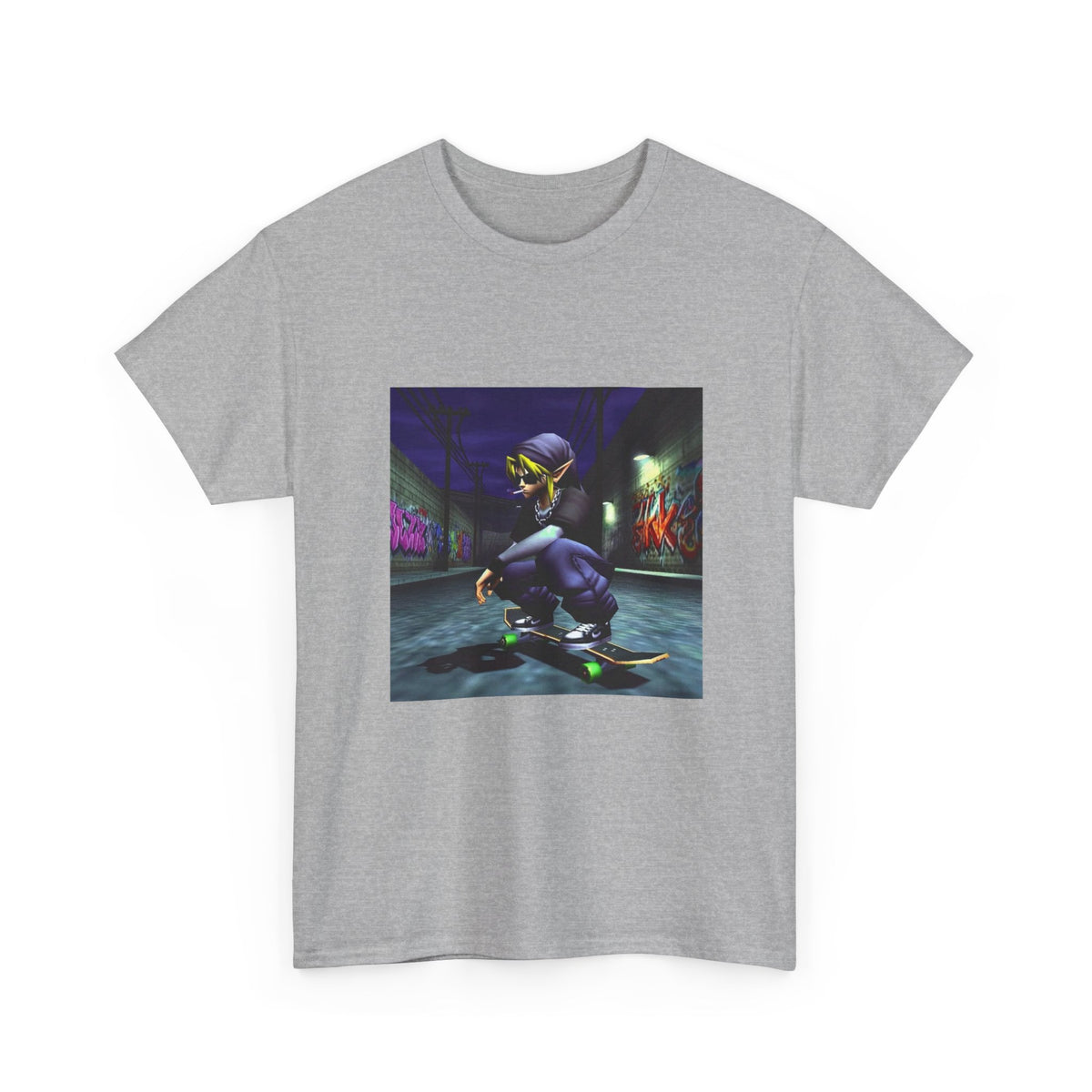 Edgy Link Skater Smoking Alley Tee