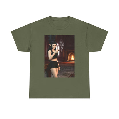 Dark Elf Girl Smoking Cigar Tee