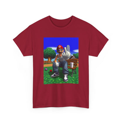 Thug Mario Flipping The Bird Tee