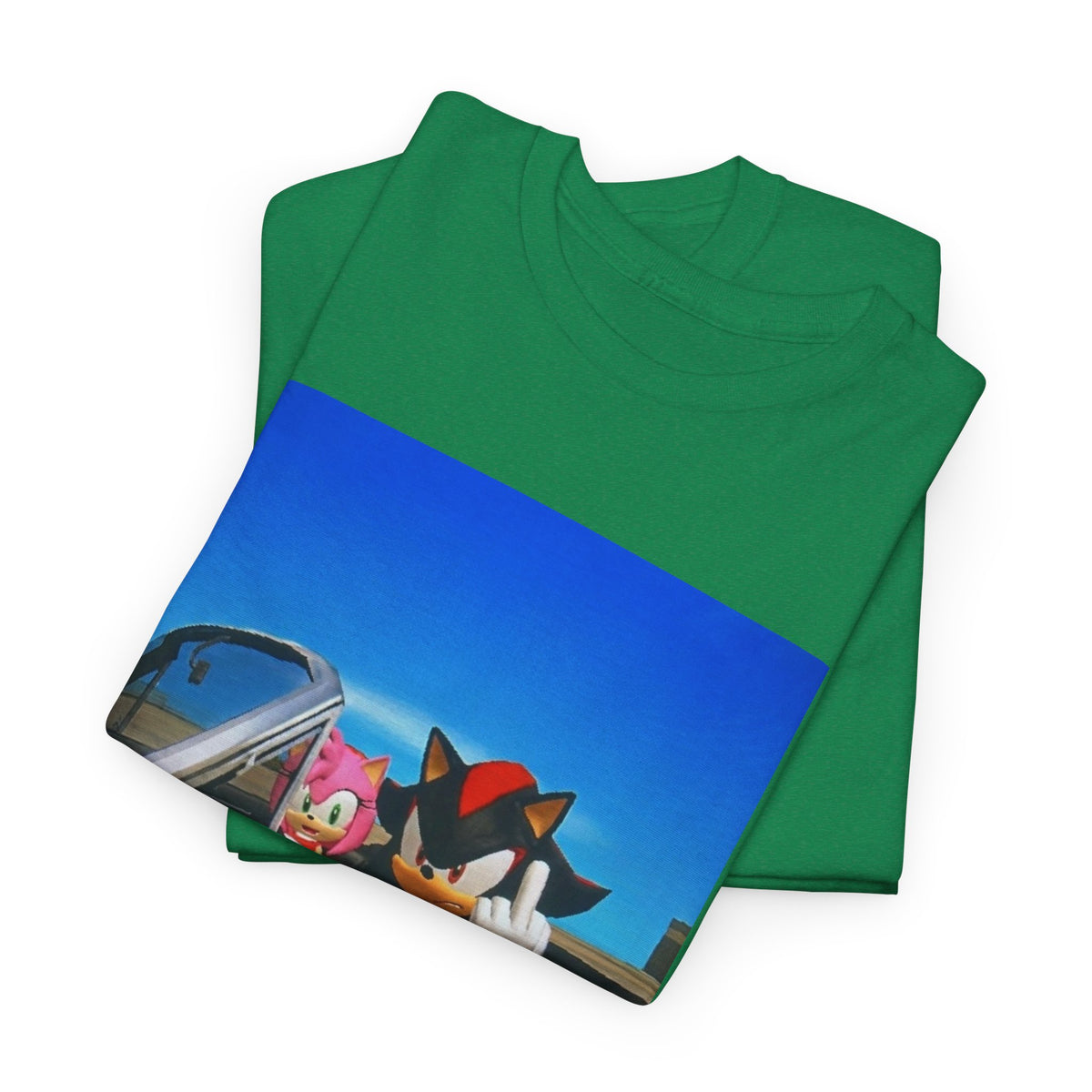 Shadow and Amy Flipping Off The World Tee