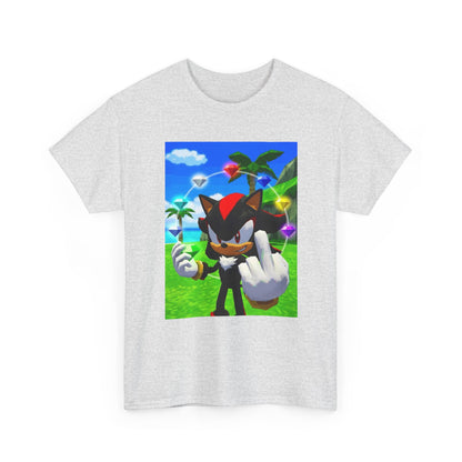 Shadow The Hedgehog With Chaos Emeralds Giving Finger
