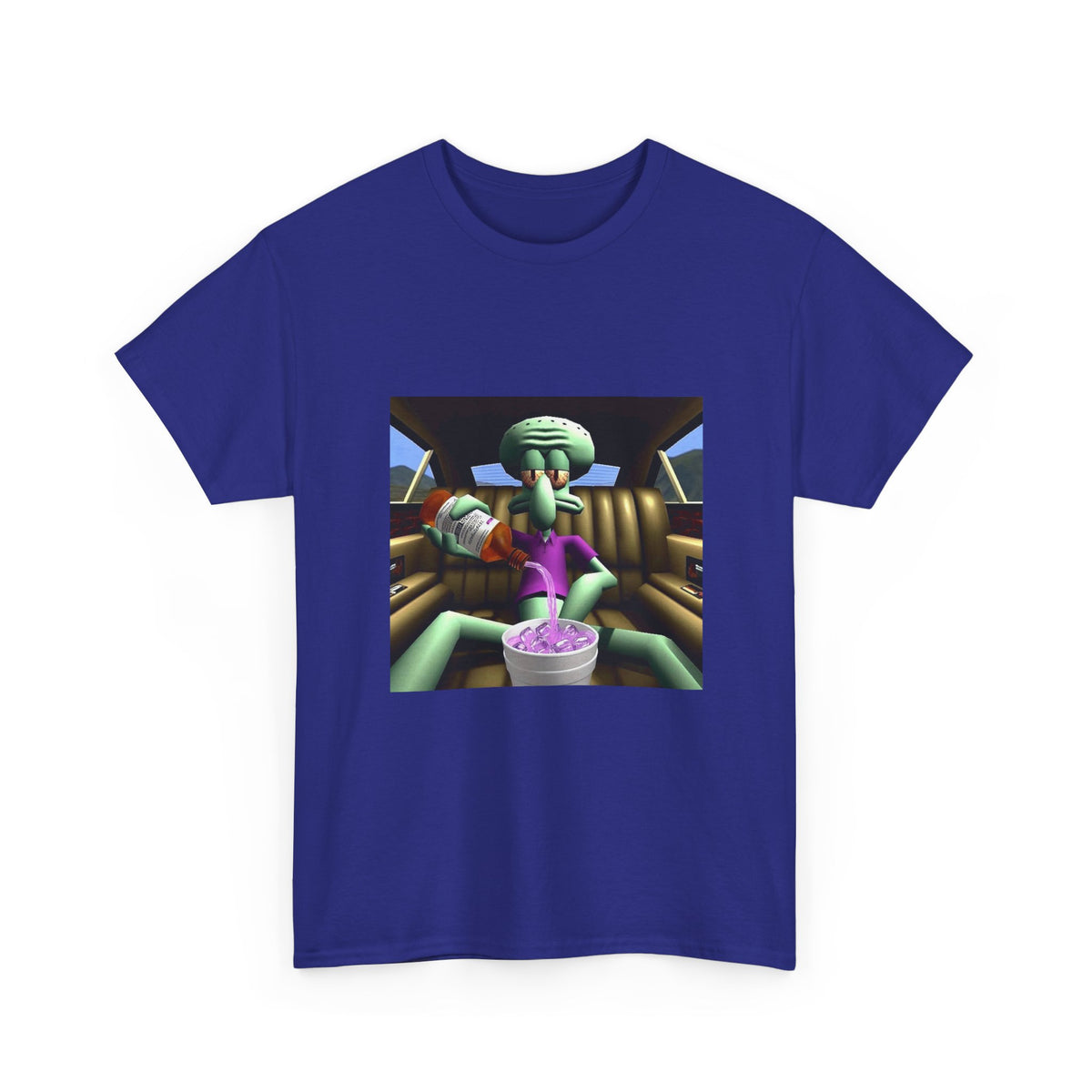 Squidward Pouring Lean In Car Tee