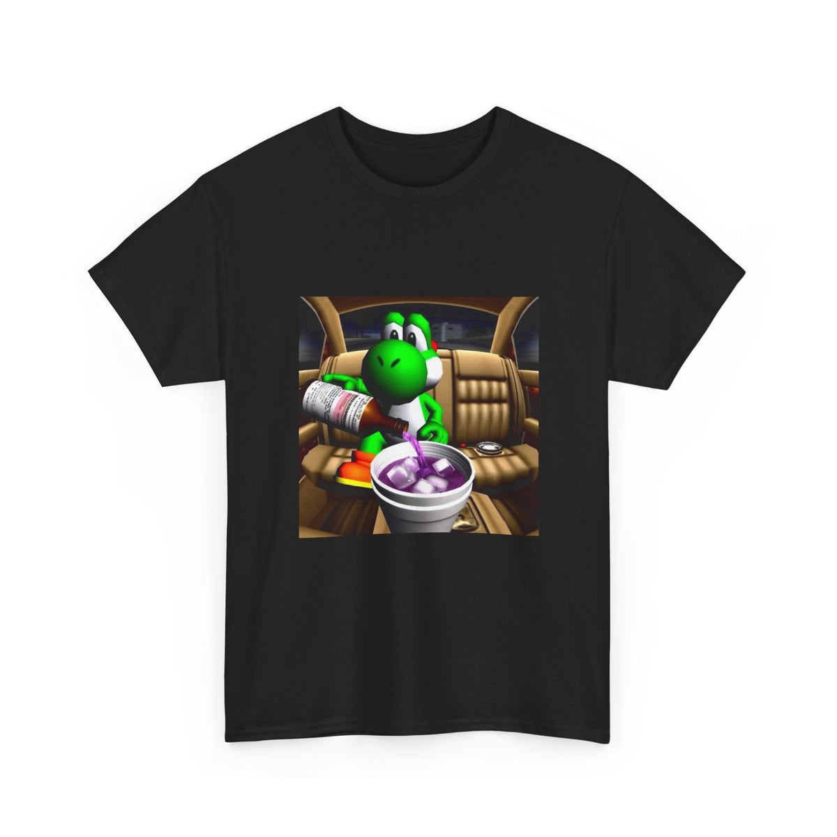 Yoshi Pouring Lean In Car Tee