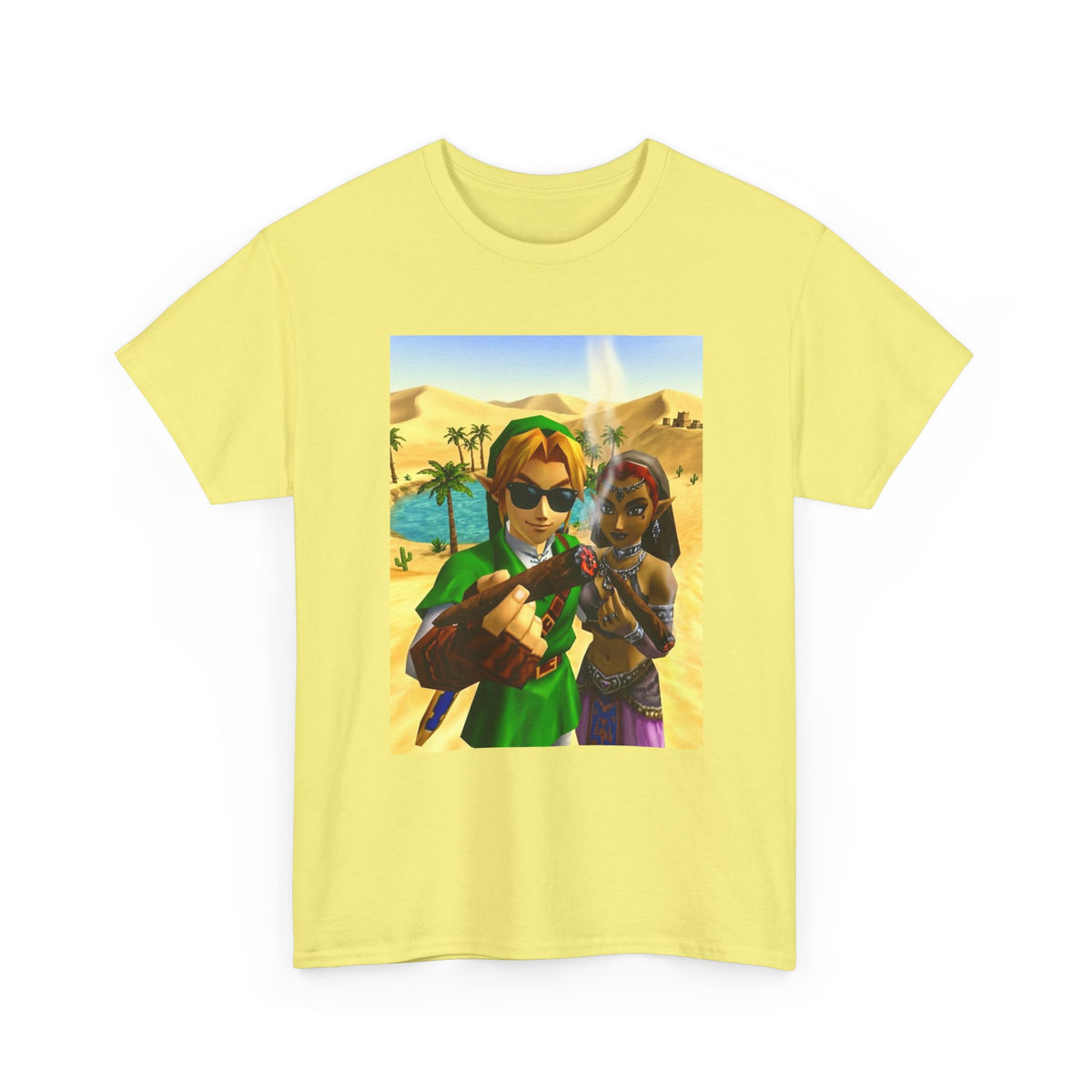 Link And Nabooru Smoking In Desert Tee