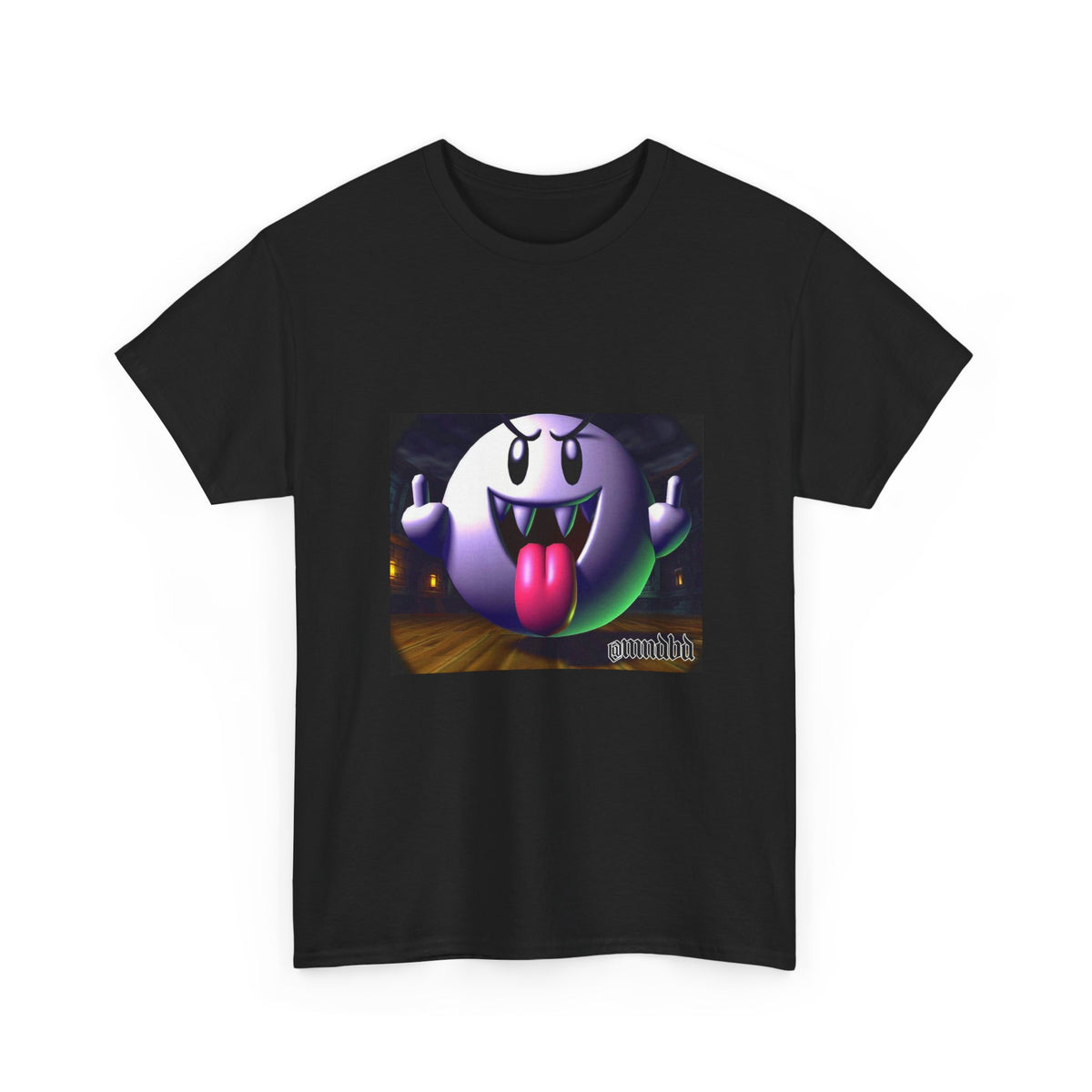 Edgy Ghost Flipping The Bird Tee