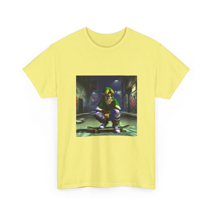 Edgy Link Smoking On Skateboard
