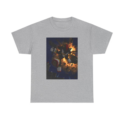 Shadow The Hedgehog With Uzi Amidst Explosion Tee