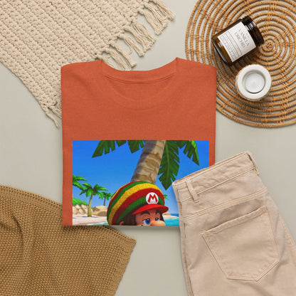 Rasta Mario Chilling On Beach Tee